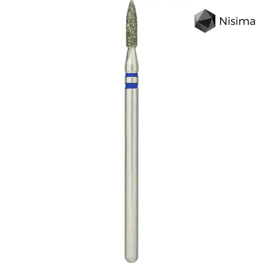 Nisima. Фреза алмазна "ОЛІВЕЦЬ" синя, Ø 1.8 mm, P860m018