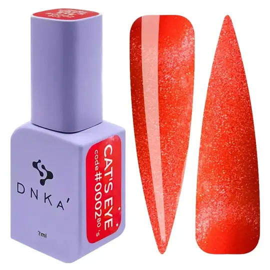 DNKa’. Gel Polish, 80's, Glows in the dark Cat's eye, #0002, 7 ml, гель-лак люмінісцентний "котяче око"