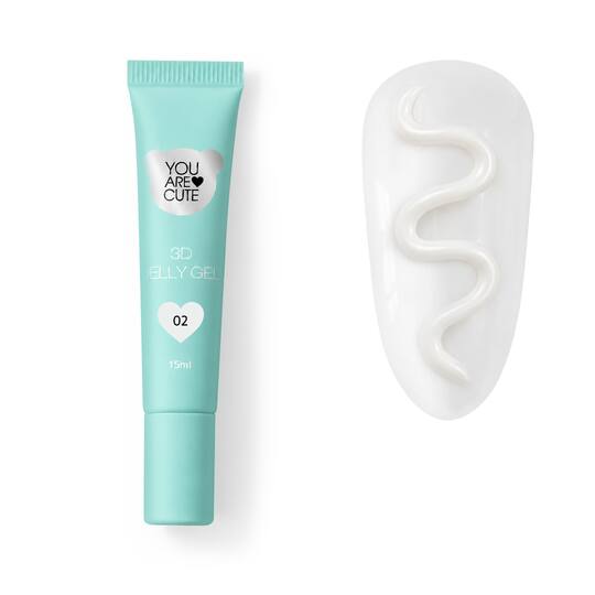 You Are Cute. 3D Jelly Gel #02, 15 ml. Гель для об'ємних дизайнів, білий