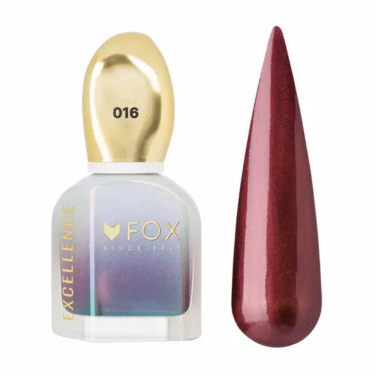 F.O.X. Nail polish #016, 12 ml. Лак для нігтів, з шимером