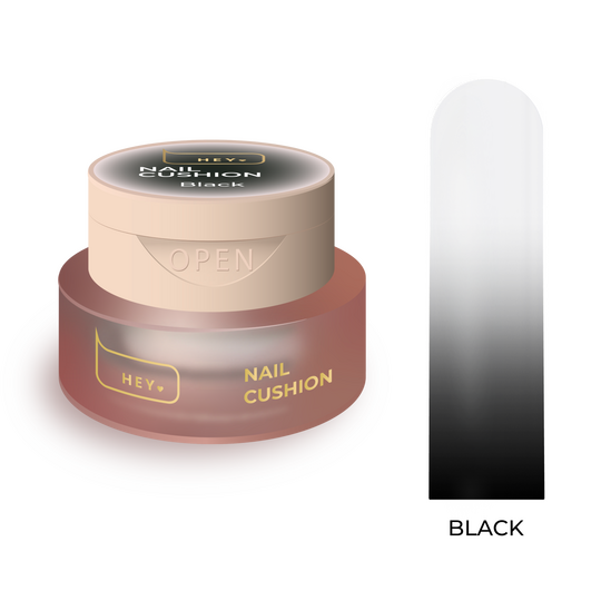HEYLOVE. Nail cushion «Black», 2 g, гелева фарба для омбре, стемпінгу та малювання, насичений чорний