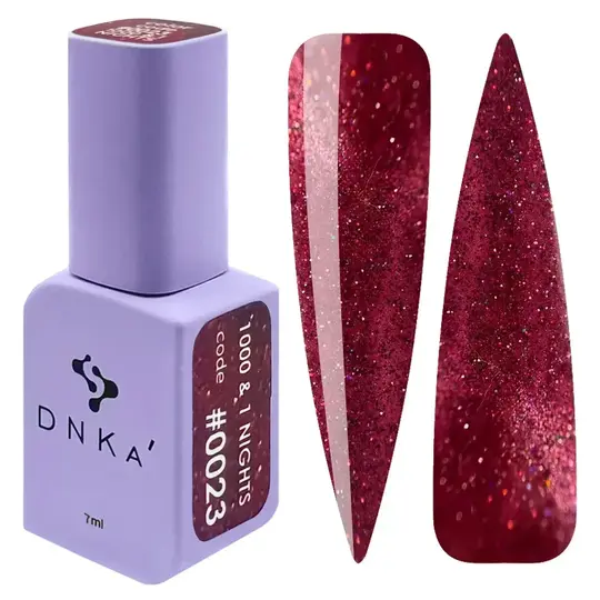 DNKa’. Gel Polish, 1000&1 nights, Cat eye reflective, NEW FORMULA, #0023 (#0156) 7 ml, світловідбиваючий гель-лак "Котяче око"