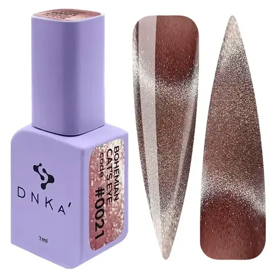 DNKa’. Gel Polish, Bohemian Cat`s Eye #0021 (#0154), 7 ml, гель-лак "Котяче око"