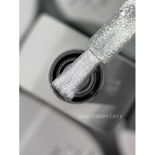 SAGA. Cat's Eye Gel Polish "Cheeky Cat", #02, 10 ml. Гель-лак "Котяче око"