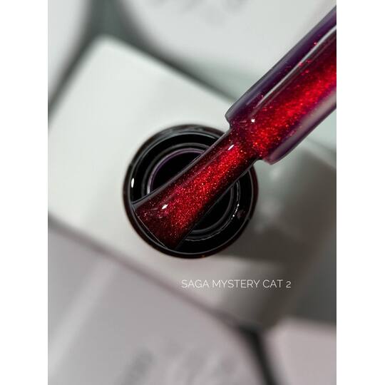 SAGA. Cat's Eye Gel Polish "Mystery Cat", #02, 10 ml. Гель-лак "Котяче око"