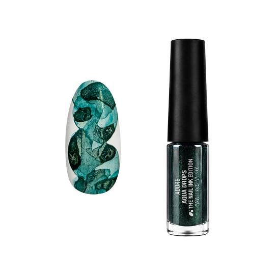 ADORE. Aqua Drops, #11, 5 ml. Рідкі акварельні краплі, зелено-бірюзовий з шимером