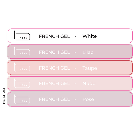 HEYLOVE. Набір наклейок для демонстраційних тіпс. French Gel