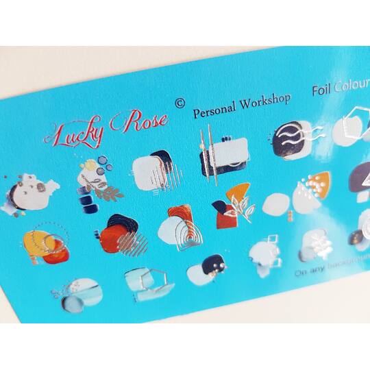 Слайдери для нігтів Lucky Rose, Foil Colour Silver 04