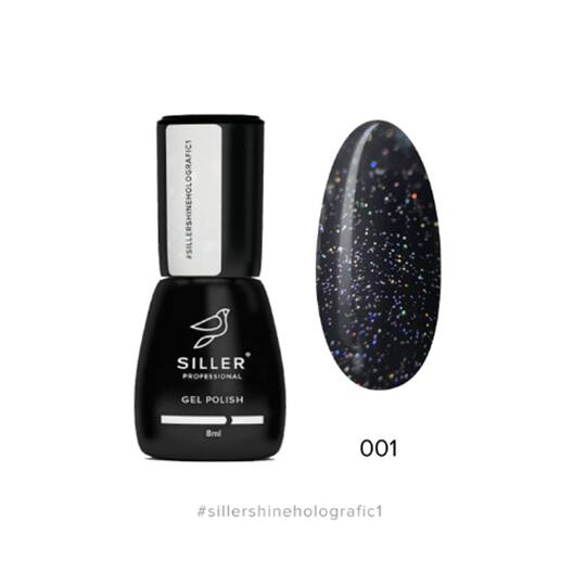 SILLER Top No Wipe SHINE HOLOGRAPHIC №1, 8 ml