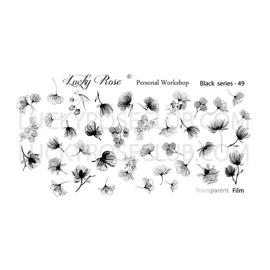 Слайдери для нігтів Lucky Rose, Black 49