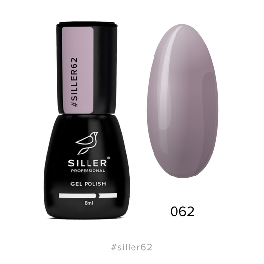 SILLER Gel Polish №62 GREY VIOLET, сіро-фіолетовий, 8 ml, гель-лак