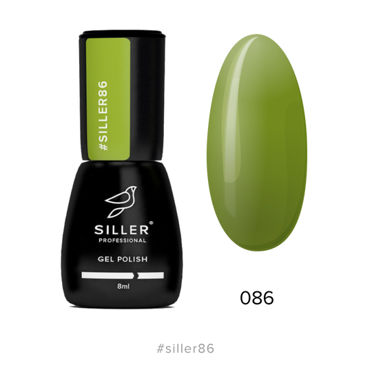 SILLER Gel Polish №86 FOREST GREENS, лісова зелень, 8 ml, гель-лак