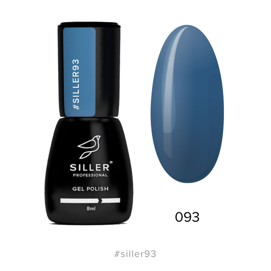 SILLER Gel Polish №93 DARK CORNFLOWER, темно-волошковий, 8 ml, гель-лак