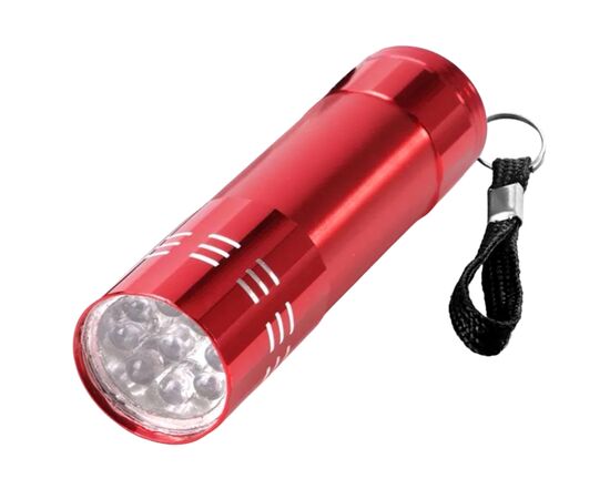 УФ-фонарик для сушки гель-лака, красный, 9 светодиодов #1