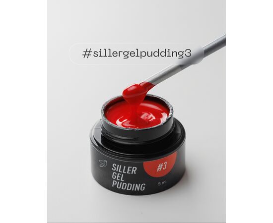 SILLER Gel Pudding №3 RED, 5 ml, гель-лак зручний для майстра #6