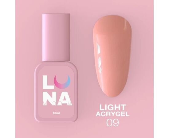 LUNA Light Acrygel Рідкий гель персиковий № 9, 13 ml #1