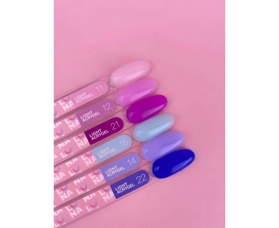 LUNA Light Acrygel #22 Neon blue, 13 ml, рідкий гель, синій неон #4