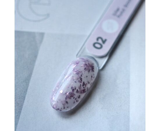 Siller Base Potal №02, 8 мл, фіолетово-молочна з фіолетовою поталлю #2
