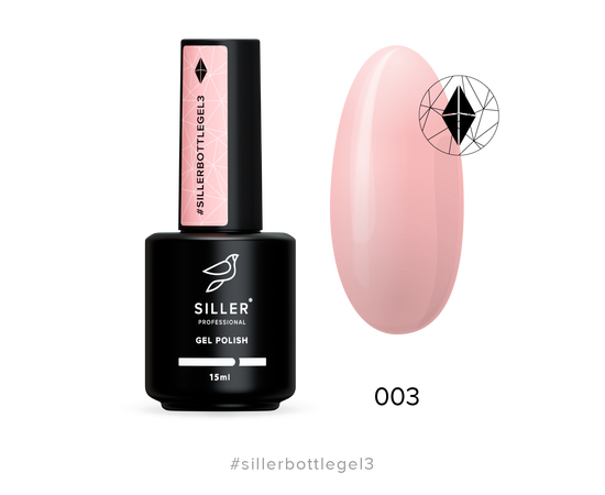 SILLER Bottle Gel №3 Персиково-рожевий, 15 ml, гель твердий #1