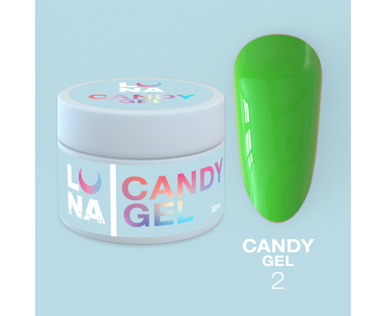 LUNA Candy Gel #2 Lime, 15 ml, гель моделюючий, лайм #1