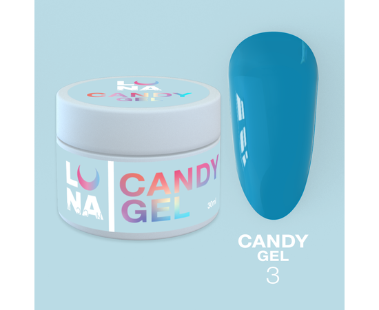 Luna Candy Gel 3, Builder Gel "Небесний", 15 ml #1