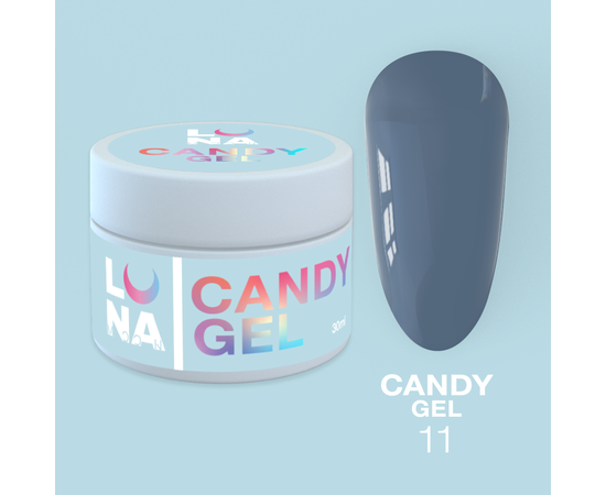 LUNA Candy Gel #11 Grey, 15 ml, гель моделюючий, сірий #1