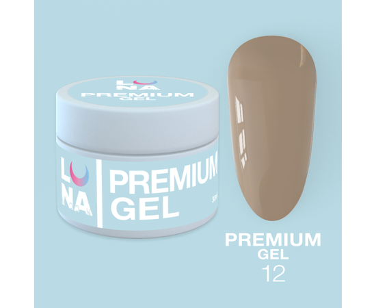 LUNA Premium Gel 12 Холодний беж, 30 ml, New #1