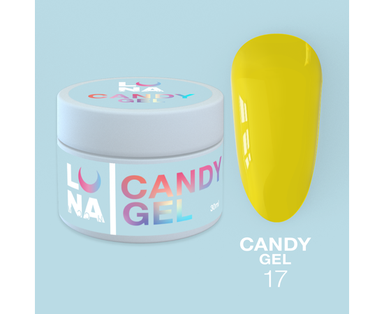 LUNA Candy Gel #17 Yellow, 15 ml, гель моделюючий, жовтий #1
