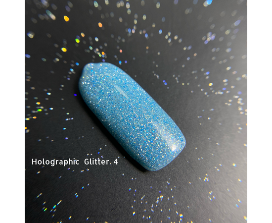 GaMa Reflective Gel polish, HOLOGRAPHIC GLITTER #4, 10 ml, гель-лак світловідбиваючий #1