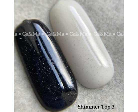 GaMa SHIMMER TOP #3, 15 ml, Топ зі сріблястим шимером #2