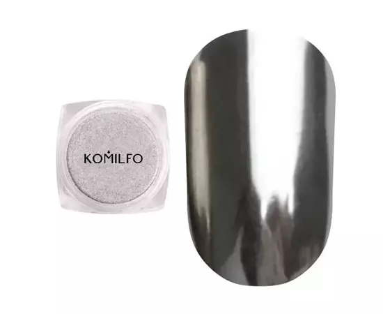Komilfo Mirror Powder №001, втирка срібло, 0,5 г #1