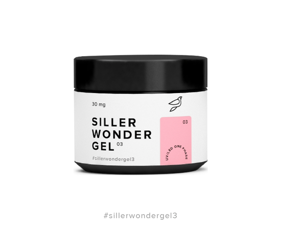 Строительный гель Siller One Phase Wonder Gel № 3, молочно-розовый, 30 ml #1