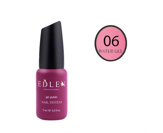 EDLEN Рідкий гель Water gel № 6, темно - рожевий, 9 ml #1