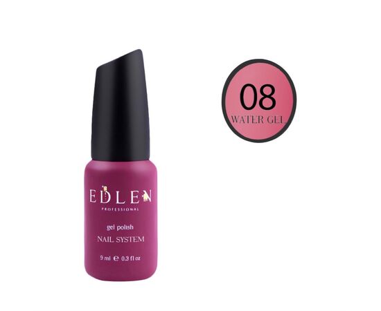EDLEN Water gel №8 Темний рожевий нюд, 9 ml, гель рідкий (попередня колекція) #1