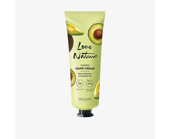 Love Nature Доглядовий крем для рук з органічною олією авокадо, 75 ml #1