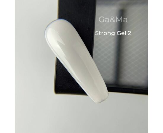 GaMa Strong gel Snow #002, гель без опилу, сніжний, 30 ml #2