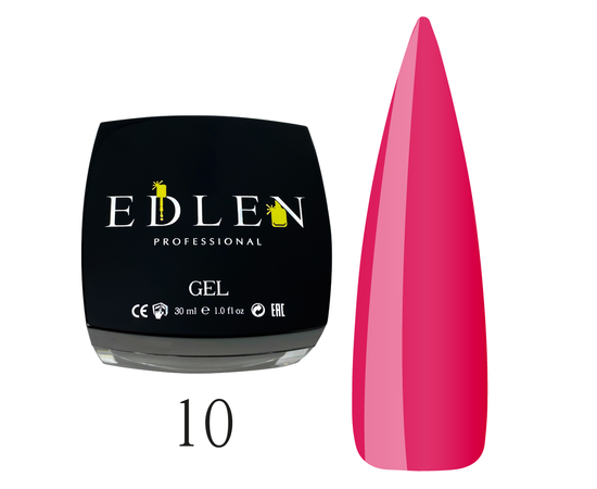 EDLEN Builder Gel №10 Raspberry Red, 15 ml, гель для нарощування (попередня колекція) #2