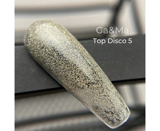 Ga&Ma DISCO SHINE TOP #005 Топ світловідбиваючий, срібло, 15 ml #1