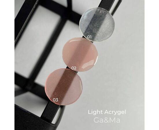 Ga&Ma LIGHT Acrygel #001 Clear, прозорий, 30 ml #1