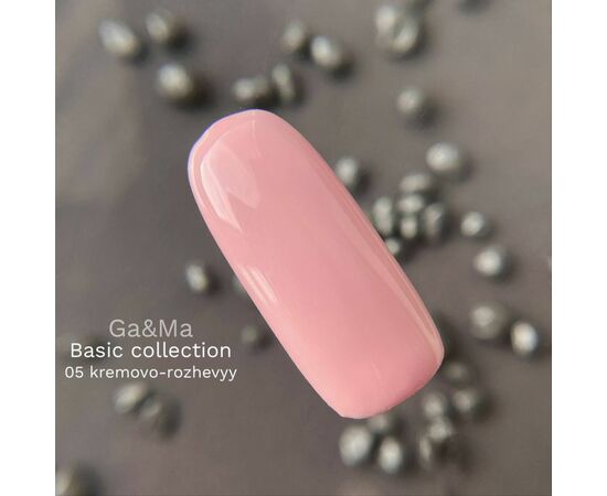 GaMa Gel polish #5 PINK PASTEL, кремово-рожевий, 10 ml, гель-лак #2