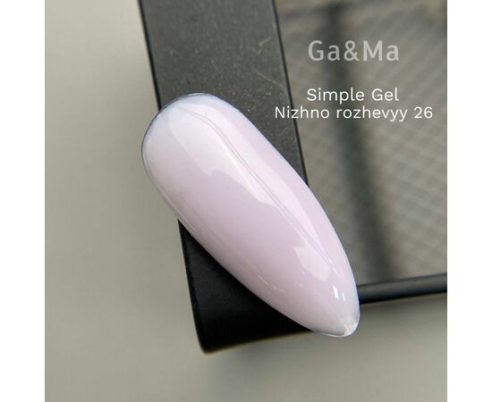 GaMa Simple gel #26 Pale Pink, ніжно-рожевий, 15 ml, гель без опилу #2