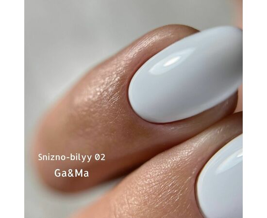 Ga&Ma Gel polish #2 WHITE, гель-лак, холодний білий, 15 ml #4