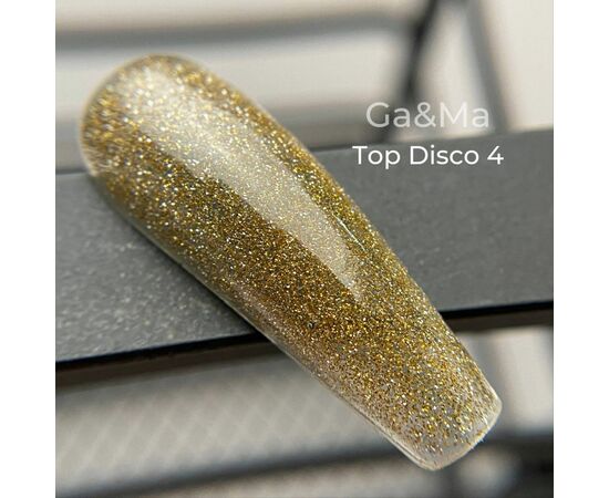 GaMa DISCO SHINE TOP #004, Топ світловідбиваючий, золото, 15 ml #2