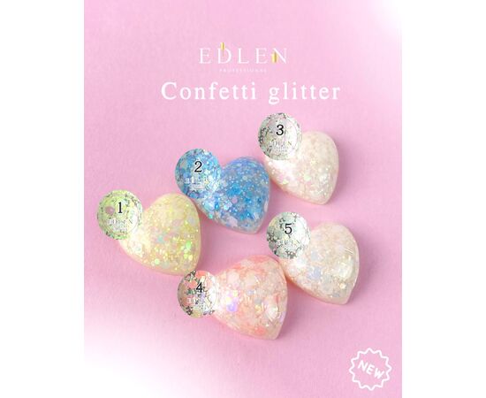 EDLEN Confetti Glitter №05, 9 ml, гель-лак (попередня колекція) #4