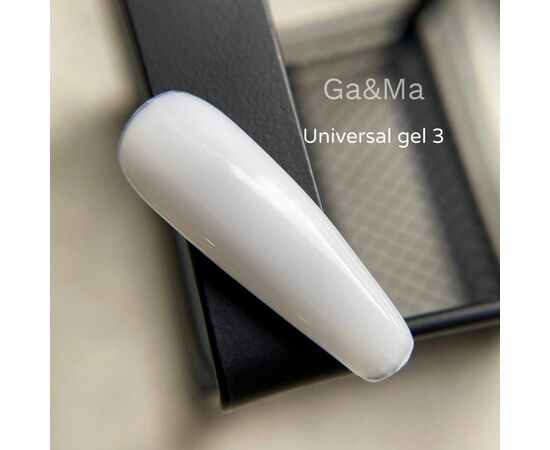 GaMa Universal gel #3, Milky, гель без опилу, молочний напівпрозорий, рідкий, 30 ml #1
