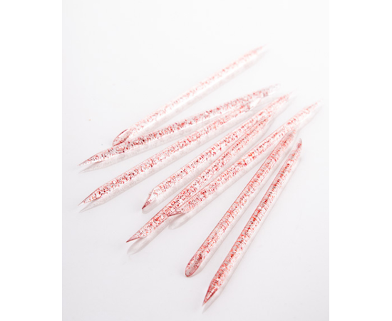 KODI Набір 50 шт, Багаторазові пластикові палички для кутикули, червоний колір #1