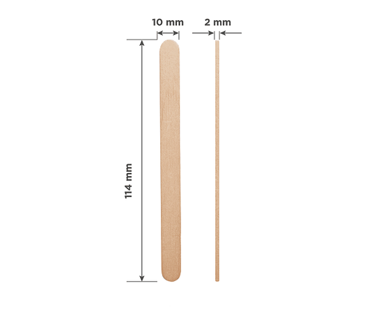 STALEKS 100 pcs Wooden Wax Applicator Stick #3, ШПАТЕЛЬ для депіляціі, 100 шт #2