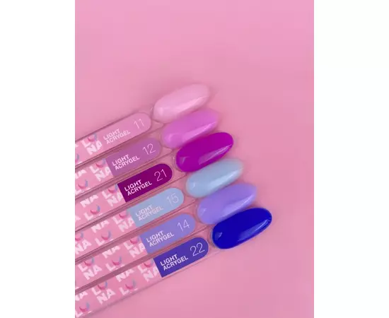 LUNA Light Acrygel #22 Neon blue, 13 ml, рідкий гель, синій неон #2