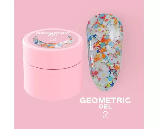 LUNA Geometric Gel #2, гель для дизайну з різнокольоровими фігурками, 5 ml #1