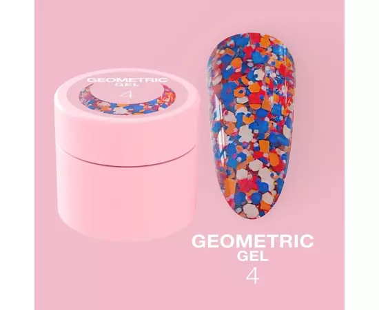 LUNA Geometric Gel #4, гель для дизайну з різнокольоровими фігурками, 5 ml #1